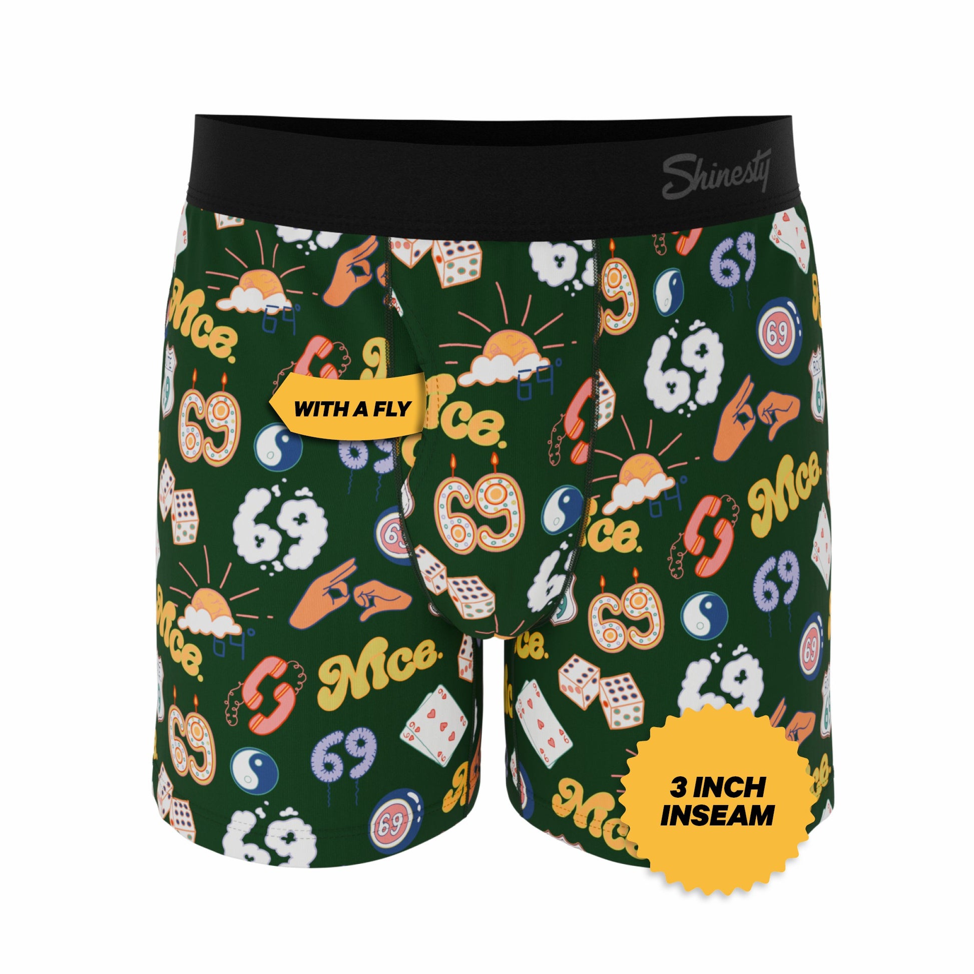 Shinesty Numerical Boxer Underwear - The Wine Dine & 69