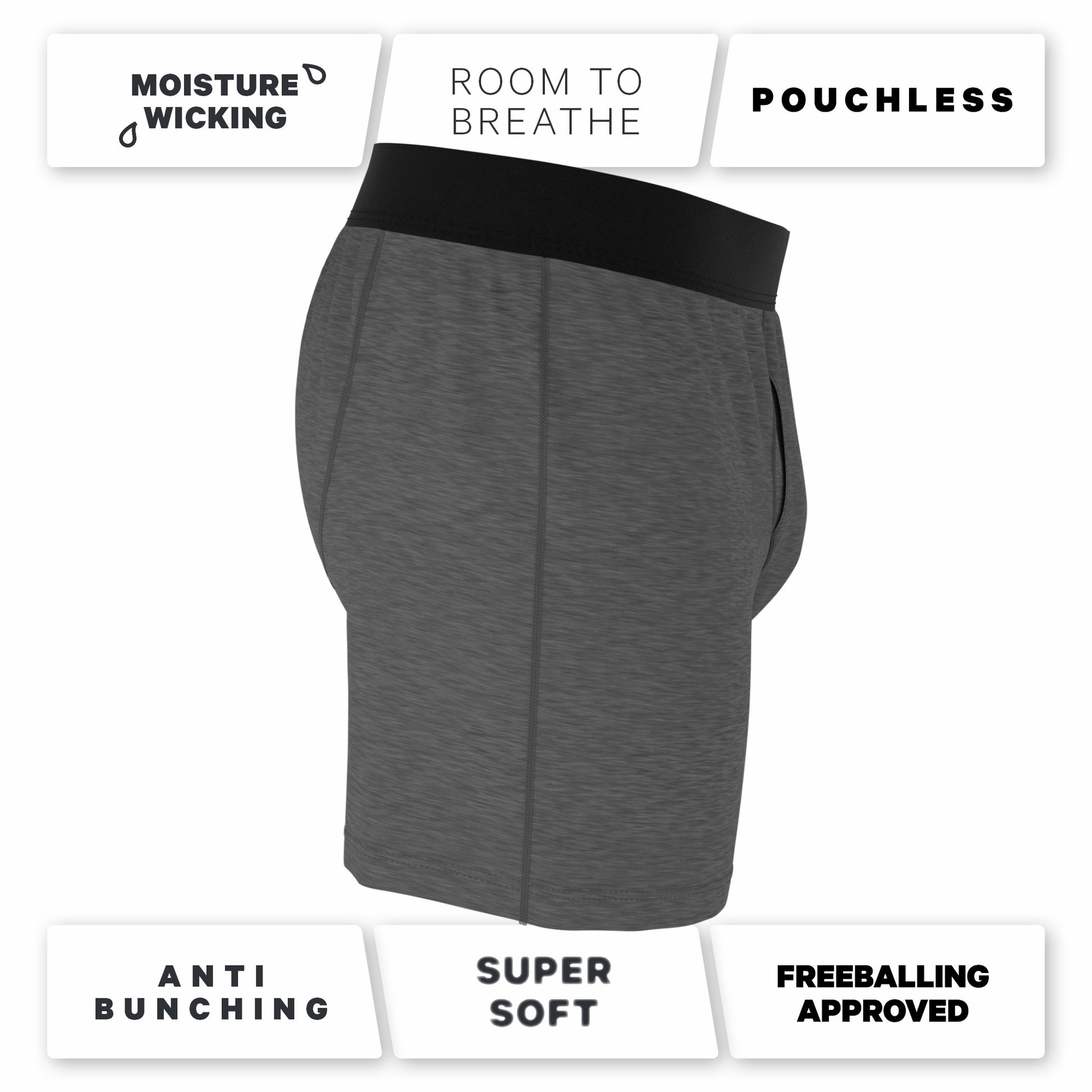 Shinesty Mild Grey Boxer Underwear - The Rock Solid