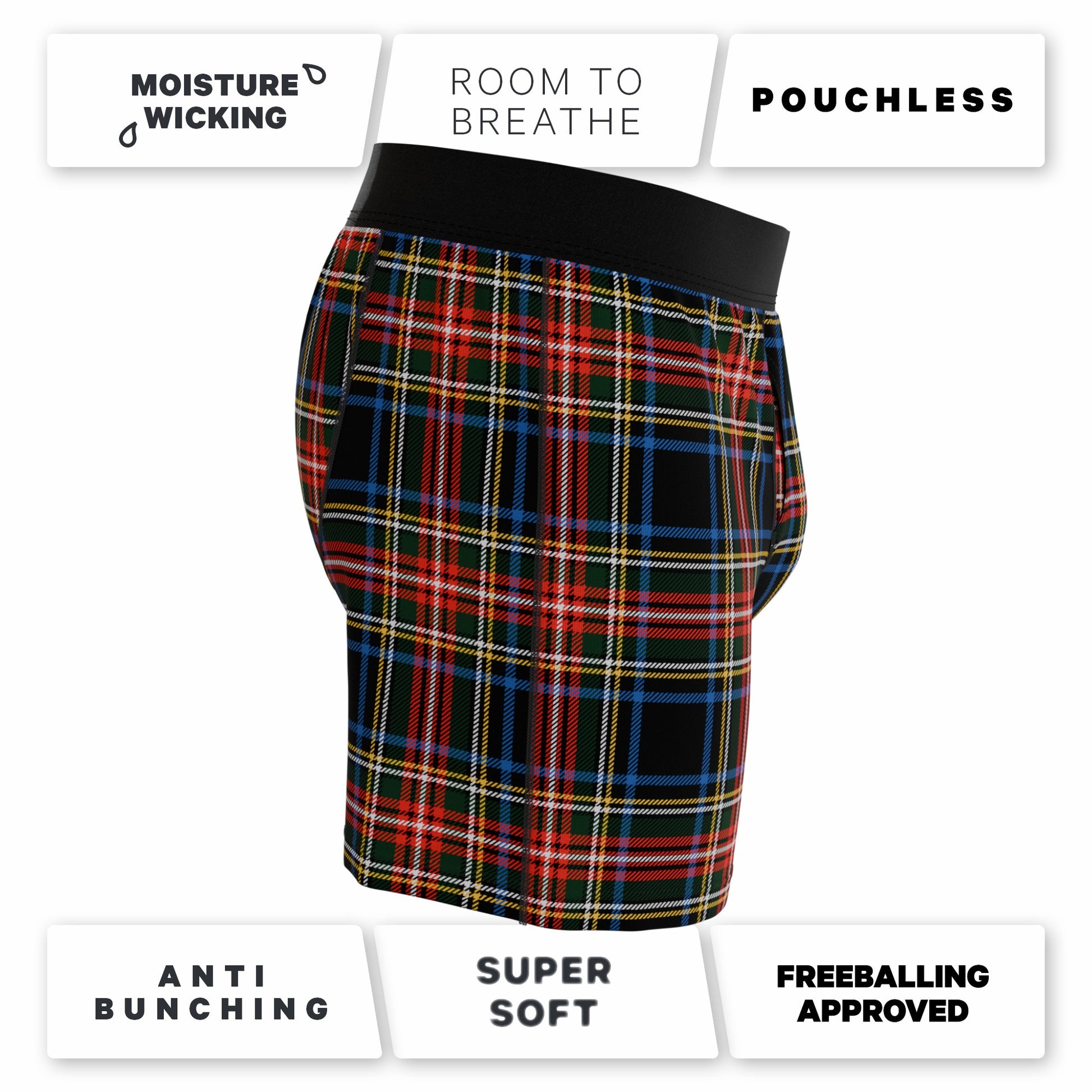 Shinesty Boxer Underwear - Holiday Tartan Plaid