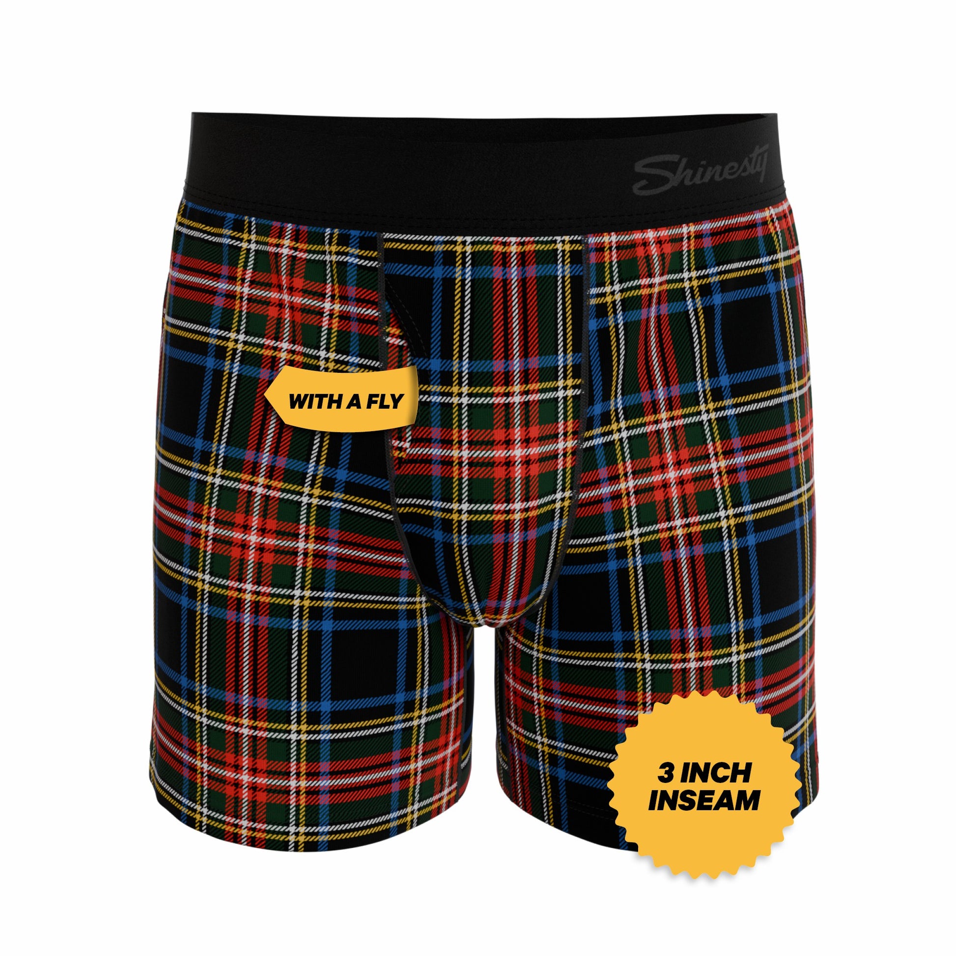 Shinesty Boxer Underwear - Holiday Tartan Plaid