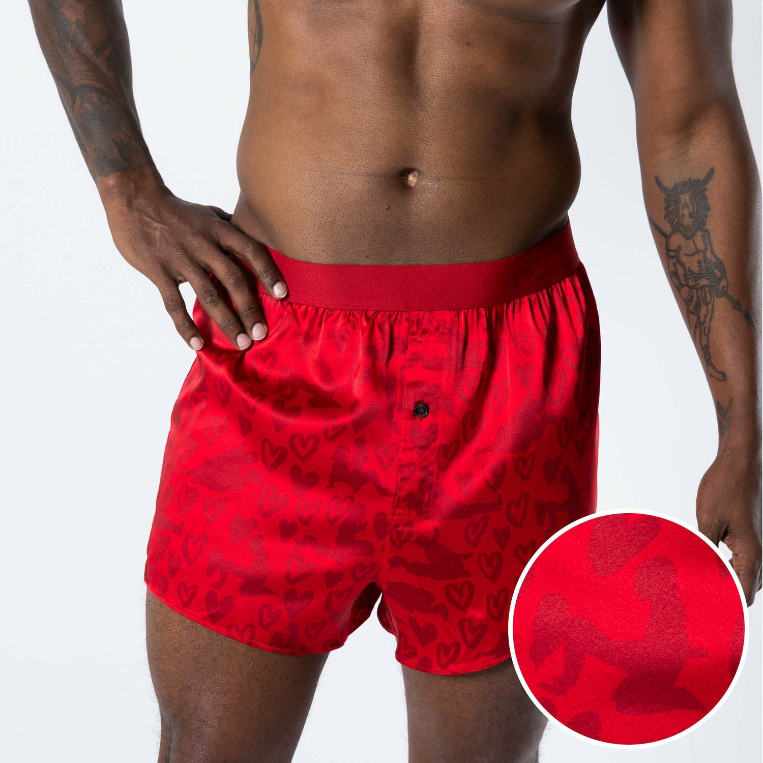 Shinesty Valentine's Day Silk Boxer Underwear - The Shaking Sheets