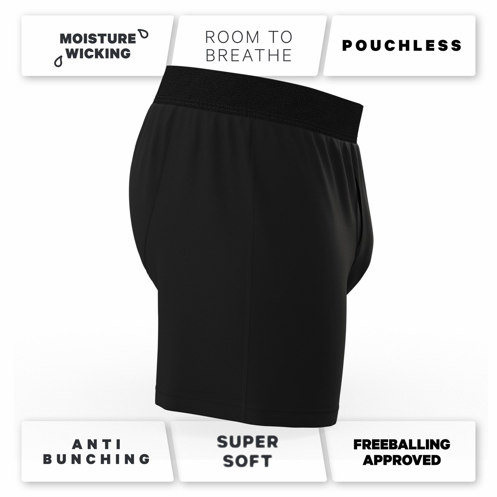 Shinesty Boxer Underwear 2 Pack - Black and Blue