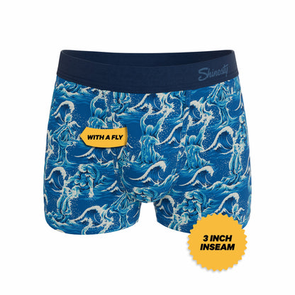 Shinesty Men's Ball Hammock® Pouch Trunk Underwear - Naughty Wave