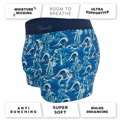 Shinesty Men's Ball Hammock® Pouch Trunk Underwear - Naughty Wave