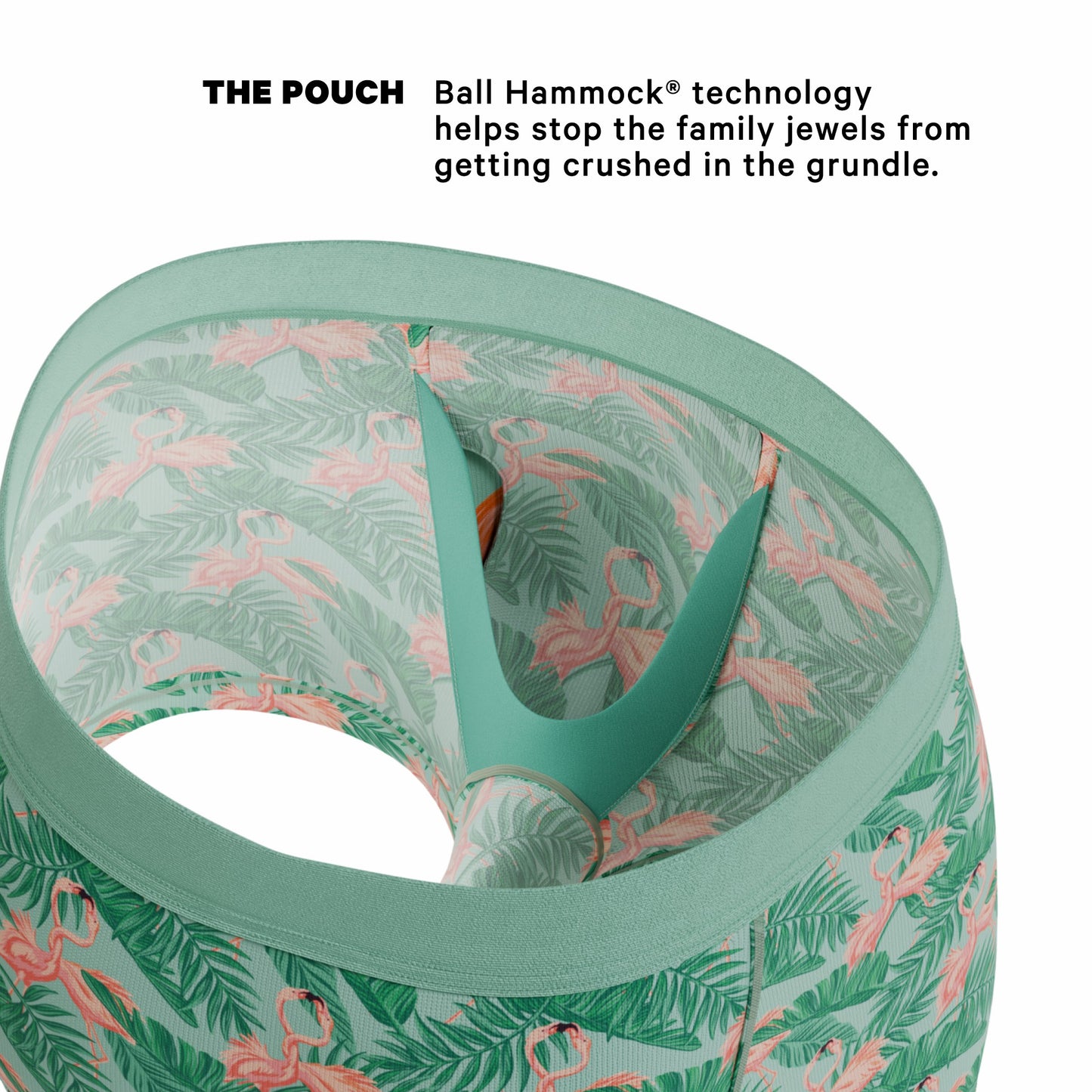 Shinesty Men's Ball Hammock® Pouch Trunk Underwear - Flamingo