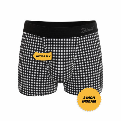 Shinesty Men's Ball Hammock® Pouch Trunk Underwear - Window Pane