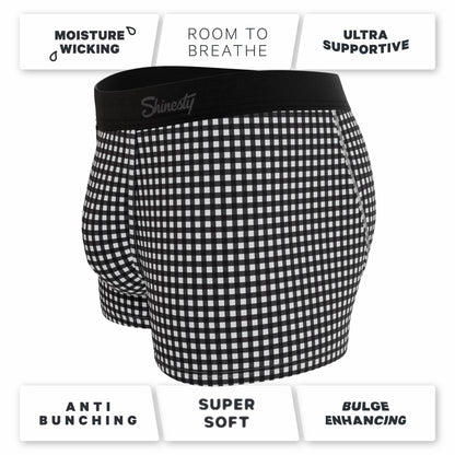 Shinesty Men's Ball Hammock® Pouch Trunk Underwear - Window Pane