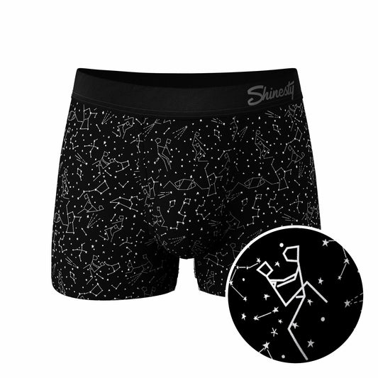 Shinesty Men's Ball Hammock® Pouch Trunk Underwear - Glow In The Dark Constellation