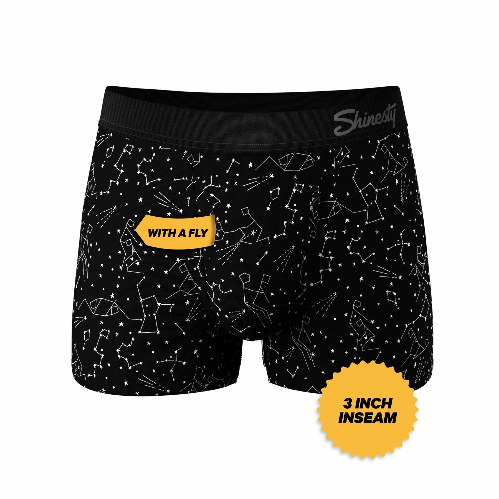 Shinesty Men's Ball Hammock® Pouch Trunk Underwear - Glow In The Dark Constellation