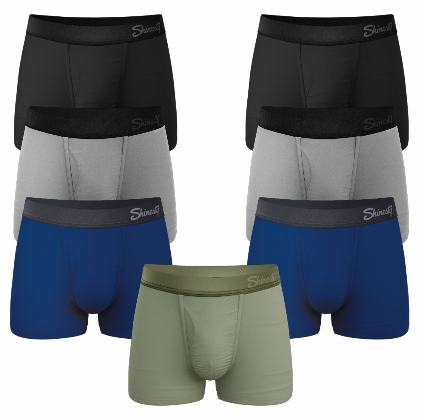 Shinesty Ball Hammock® Pouch Trunks Underwear 7 Pack - Multi-Colored Solid