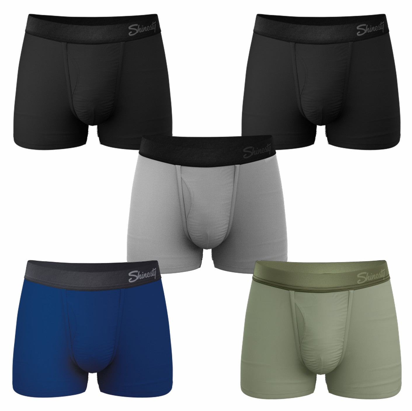 Shinesty Ball Hammock® Pouch Trunks Underwear 5 Pack - Multi-Colored Solid