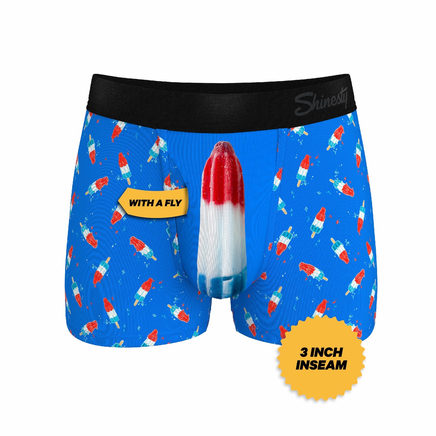 Shinesty Men's Ball Hammock® Pouch Trunk Underwear - USA Popsicle