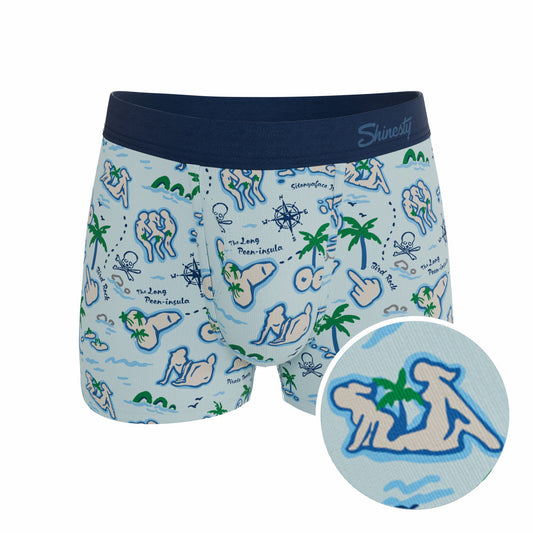 Shinesty Men's Ball Hammock® Pouch Trunk Underwear - Naughty Map