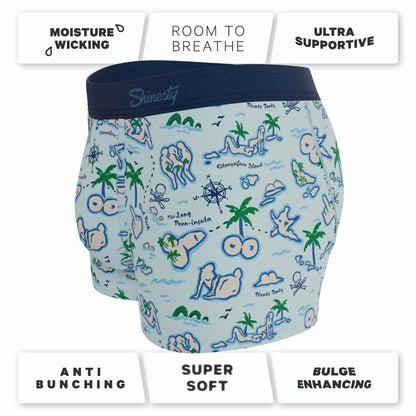 Shinesty Men's Ball Hammock® Pouch Trunk Underwear - Naughty Map