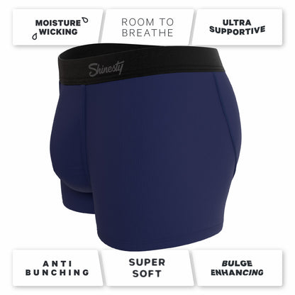 Shinesty Men's Ball Hammock® Pouch Trunk Underwear - Dark Blue