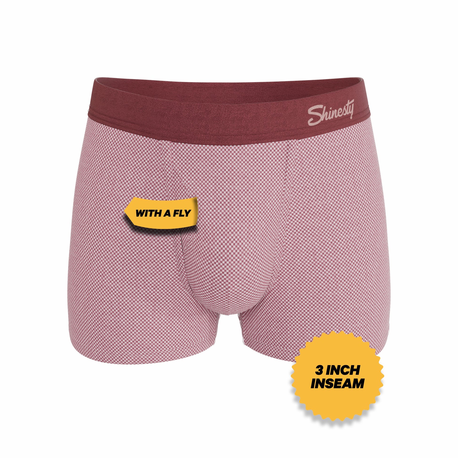 Shinesty Men's Ball Hammock® Pouch Trunk Underwear - Red Chambray
