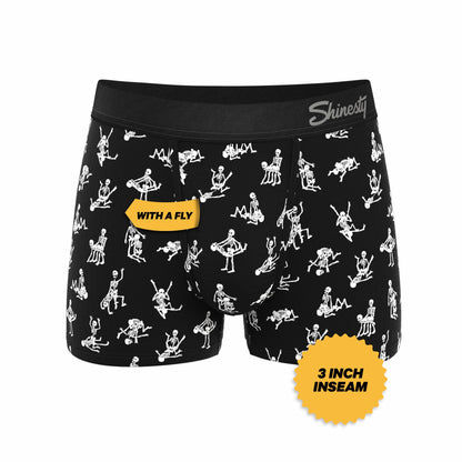 Shinesty Men's Ball Hammock® Pouch Trunk Underwear - Glow In The Dark Skeletons