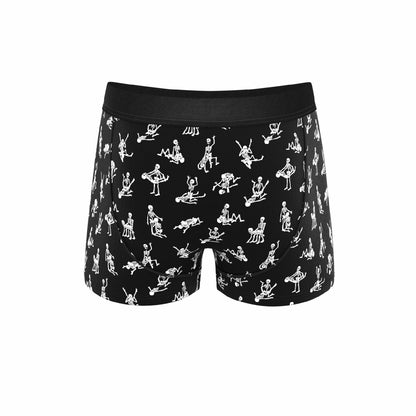 Shinesty Men's Ball Hammock® Pouch Trunk Underwear - Glow In The Dark Skeletons