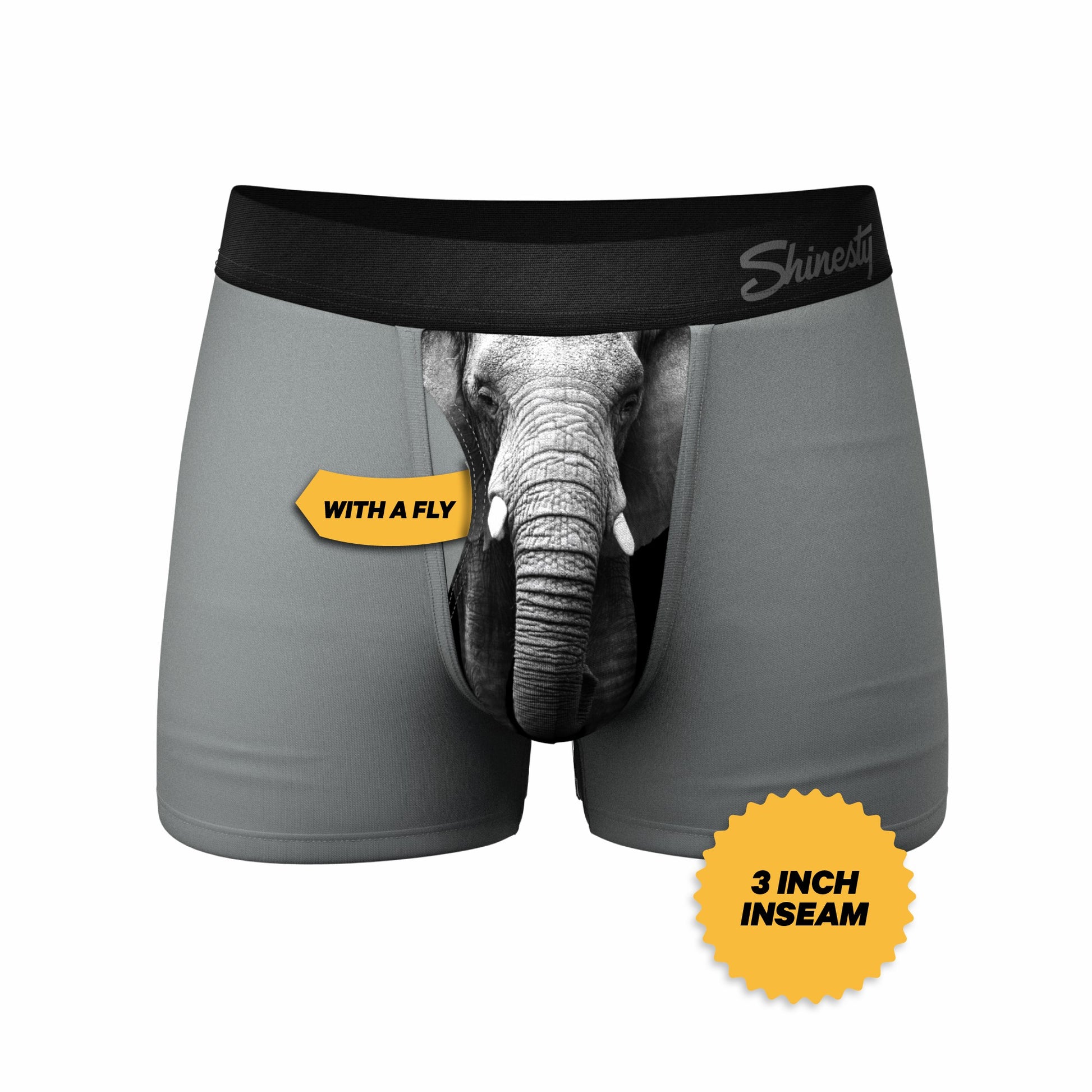 Shinesty Men's Ball Hammock® Pouch Trunk Underwear - Elephant