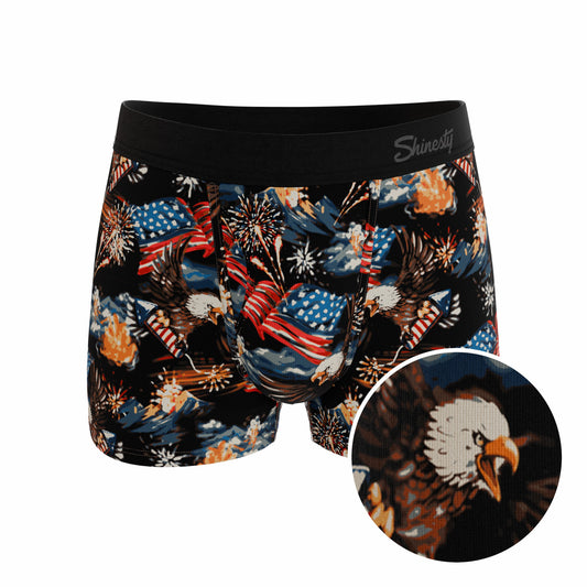 Shinesty Men's Ball Hammock® Pouch Trunk Underwear - Americana Eagles