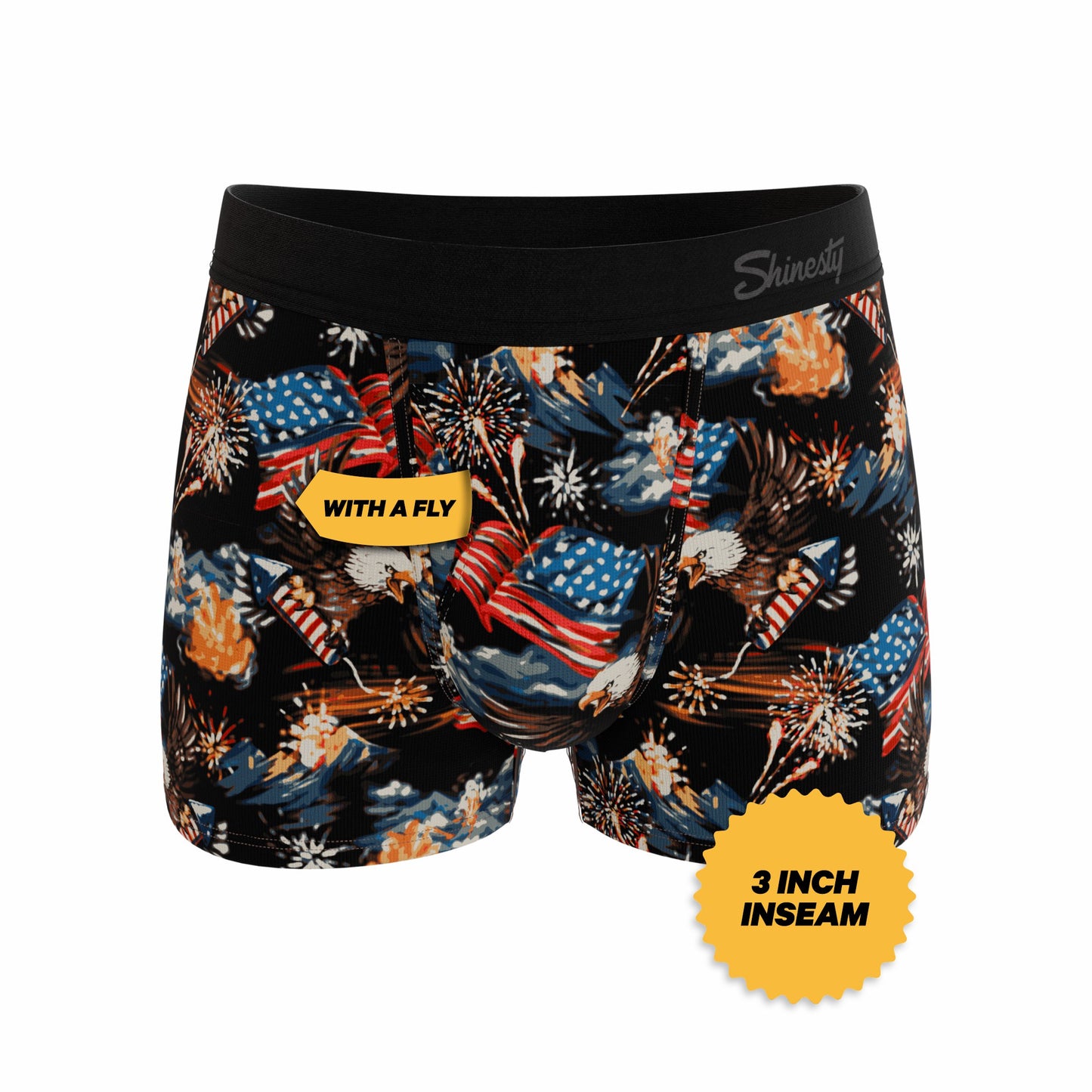 Shinesty Men's Ball Hammock® Pouch Trunk Underwear - Americana Eagles