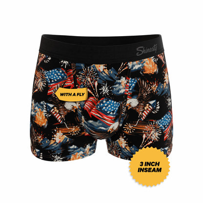 Shinesty Men's Ball Hammock® Pouch Trunk Underwear - Americana Eagles