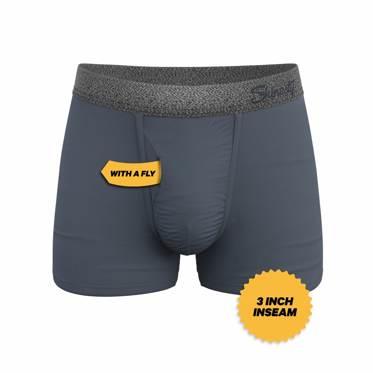 Shinesty Men's Ball Hammock® Pouch Trunk Underwear - Tonal Grey