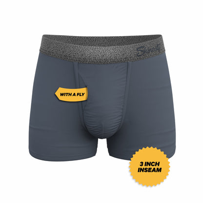 Shinesty Men's Ball Hammock® Pouch Trunk Underwear - Tonal Grey