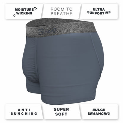 Shinesty Men's Ball Hammock® Pouch Trunk Underwear - Tonal Grey
