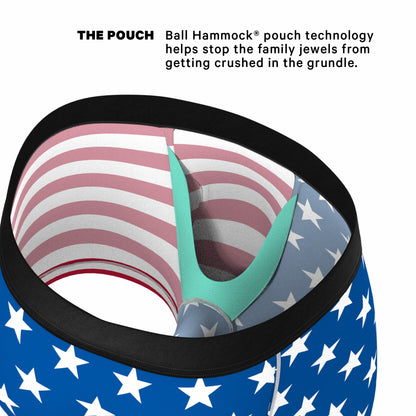 Shinesty Men's Ball Hammock® Pouch Trunk Underwear - USA Mascot Eagle