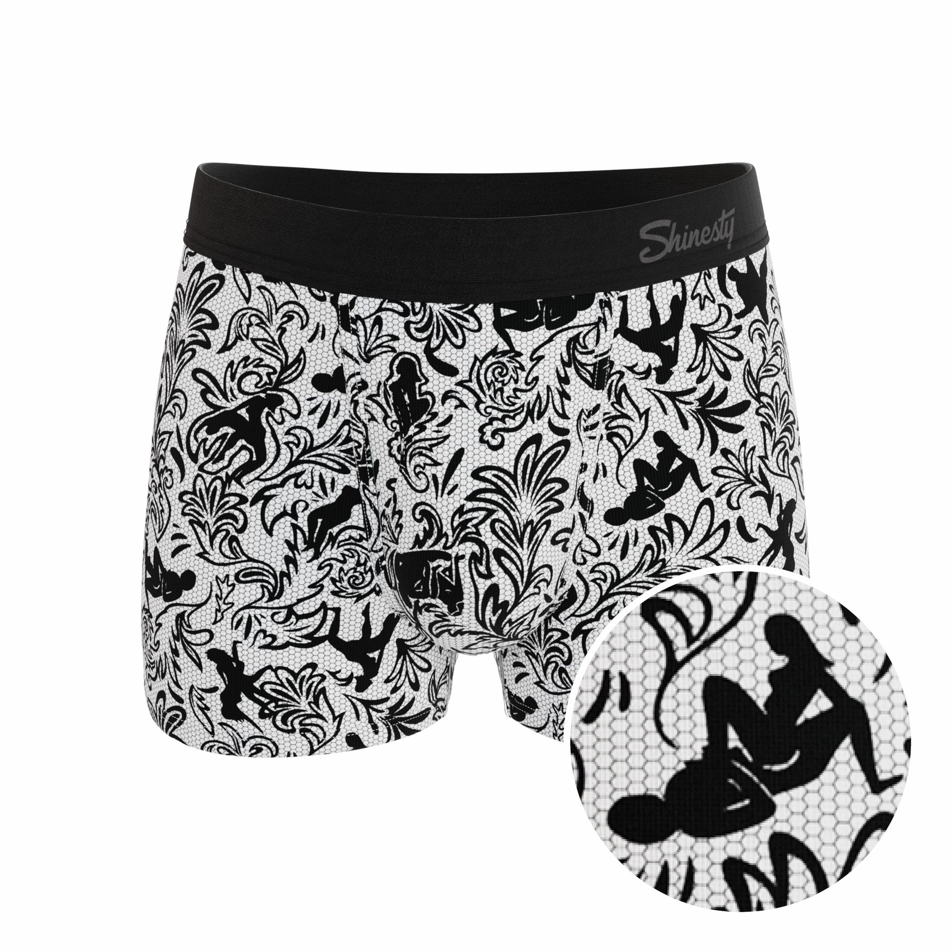 Shinesty Men's Ball Hammock® Pouch Trunk Underwear - Provocative Lace Print