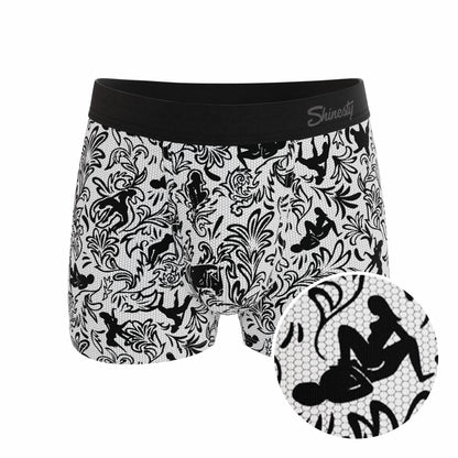 Shinesty Men's Ball Hammock® Pouch Trunk Underwear - Provocative Lace Print