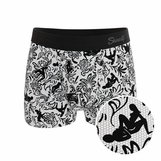 Shinesty Men's Ball Hammock® Pouch Trunk Underwear - Provocative Lace Print