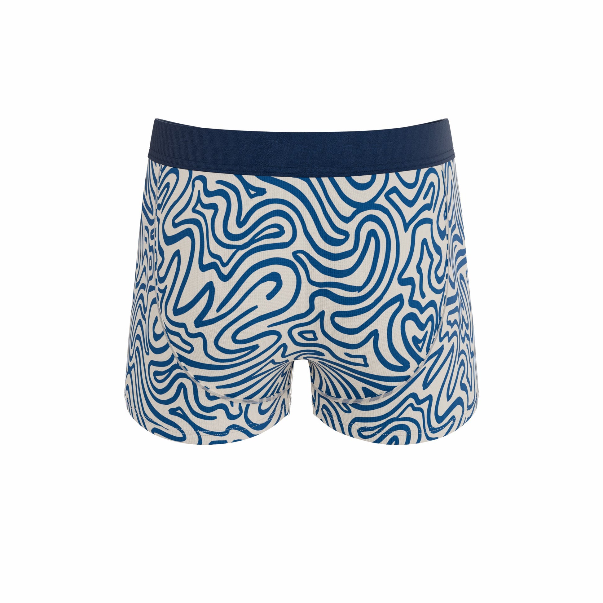 Shinesty Men's Ball Hammock® Pouch Trunk Underwear - Abstract Navy Line