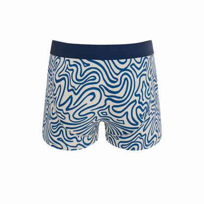 Shinesty Men's Ball Hammock® Pouch Trunk Underwear - Abstract Navy Line