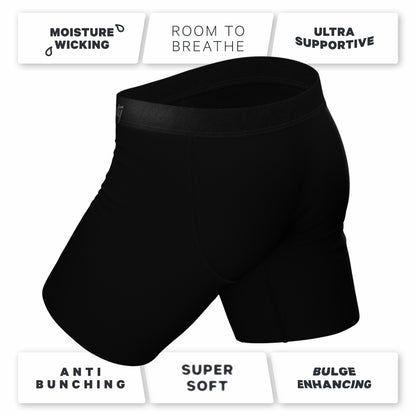 Shinesty Long Leg Ball Hammock® Pouch Underwear With Fly 3 Pack - Black & White