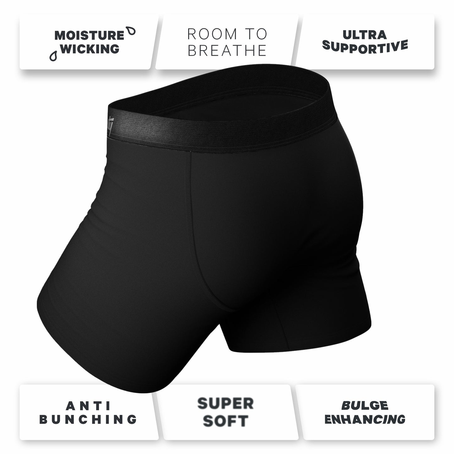 Shinesty Ball Hammock® Boxer Brief 3 Pack - Black & White