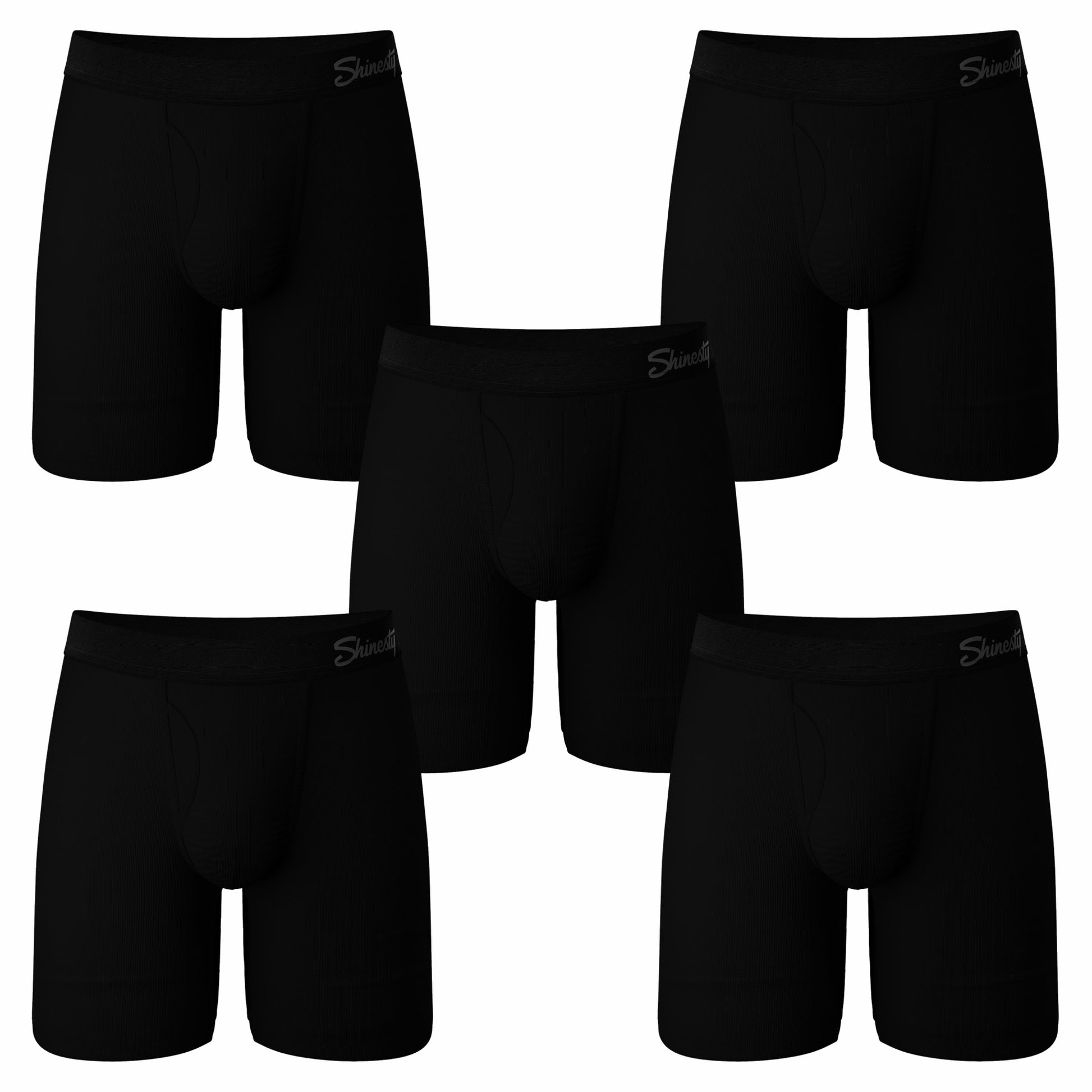 Shinesty Long Leg Ball Hammock® Pouch Boxers With Fly Pack - The Threat Level Midnight