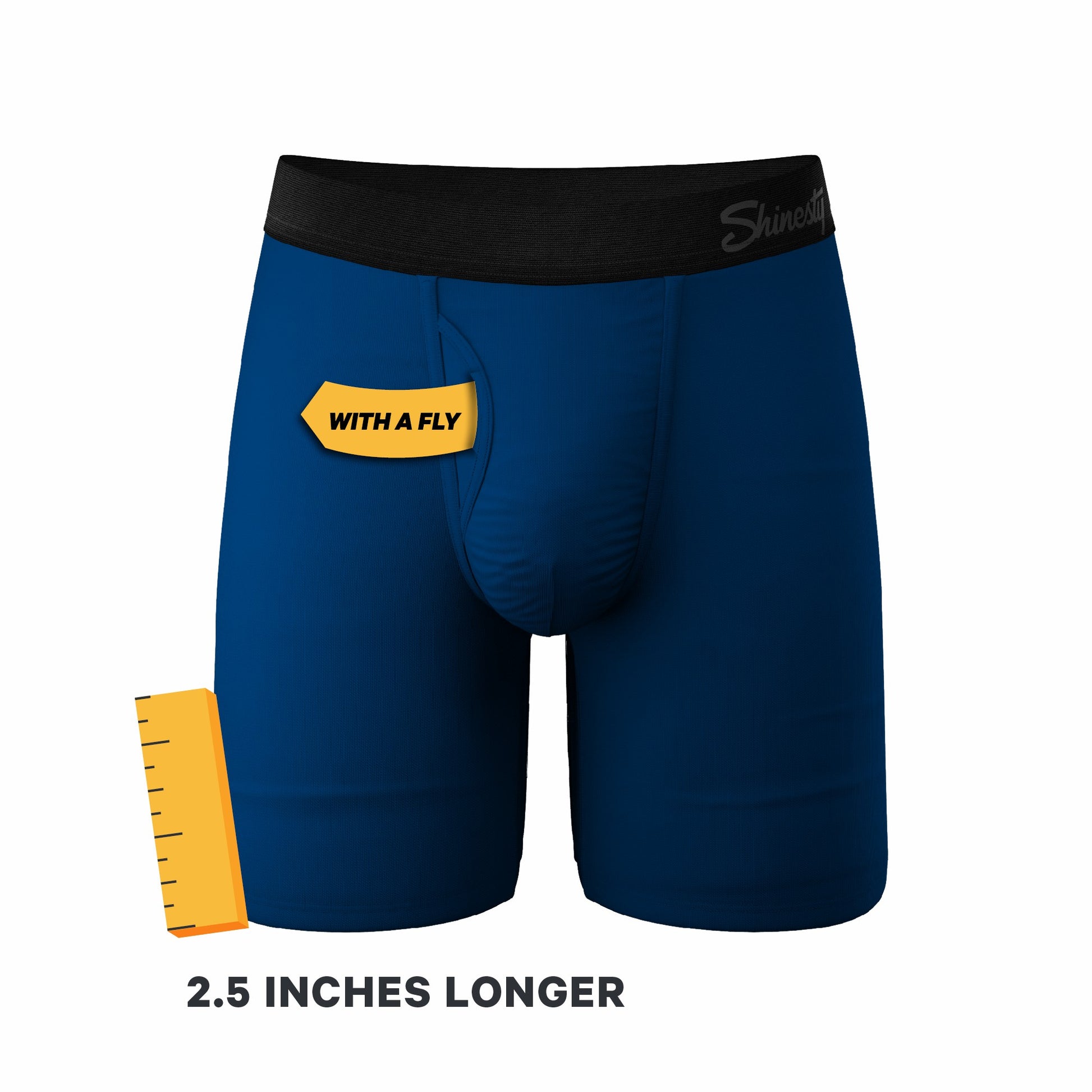 Shinesty Long Leg Ball Hammock® Pouch Boxers With Fly 3 Pack - The Solid Dude