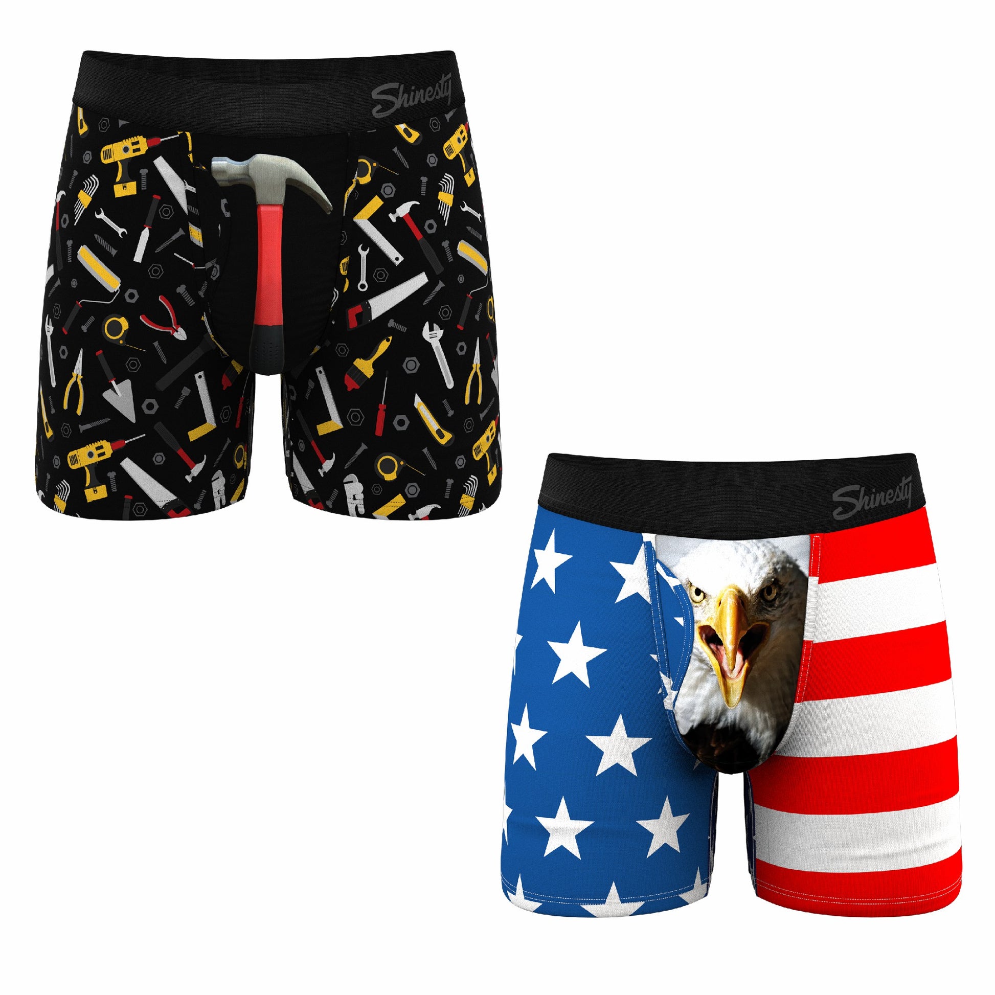 Shinesty Fathers Day Bundle Ball Hammock® Pouch Boxer Briefs with Fly 5 Pack - The Best Dad Pack