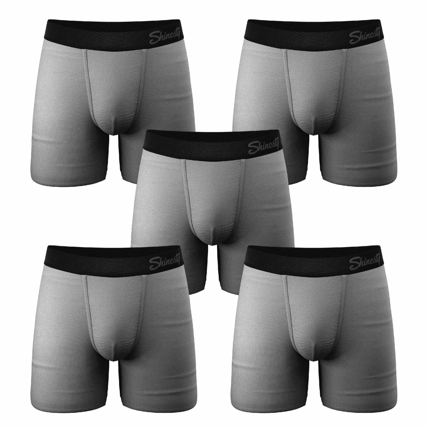 Shinesty Grey Ball Hammock® Boxer 5 Pack - The Stormy Sky