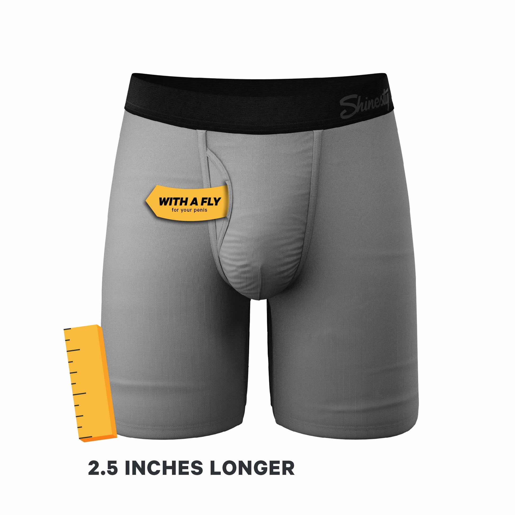 Shinesty Long Leg Ball Hammock® Pouch Boxers With Fly 5 Pack - The 50 Shades Of Gonads
