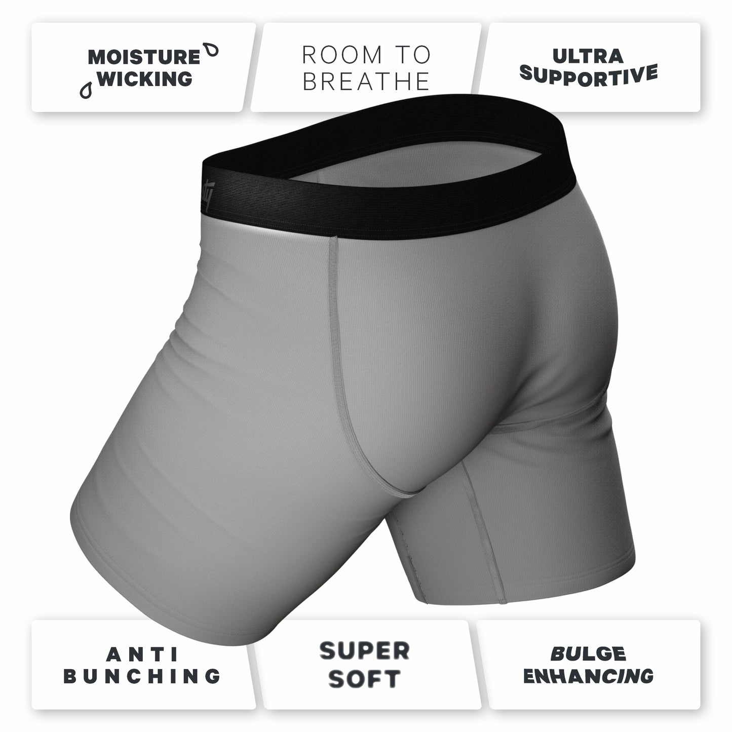 Shinesty Long Leg Ball Hammock® Pouch Boxers With Fly 5 Pack - The 50 Shades Of Gonads