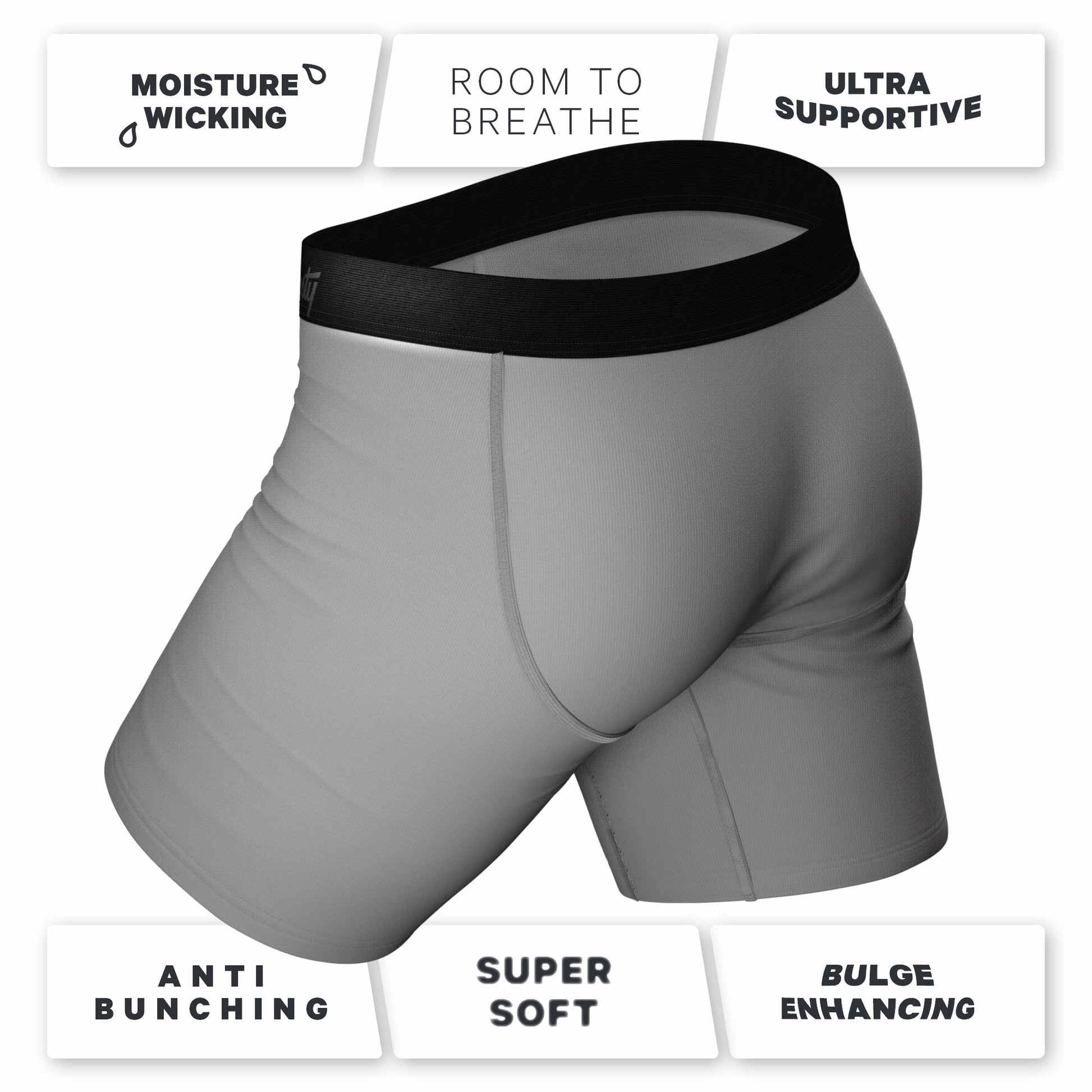 Shinesty Long Leg Ball Hammock® Pouch Boxers With Fly 5 Pack - The 50 Shades Of Gonads