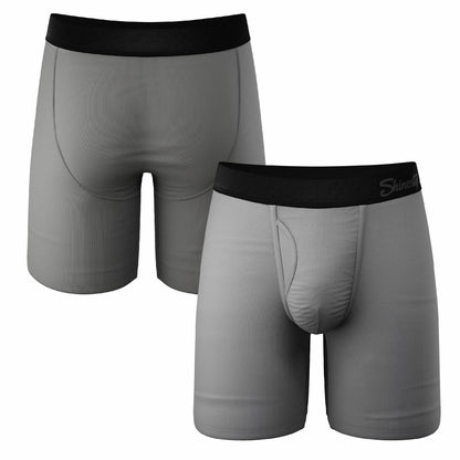 Shinesty Long Leg Ball Hammock® Pouch Boxers With Fly 5 Pack - The 50 Shades Of Gonads