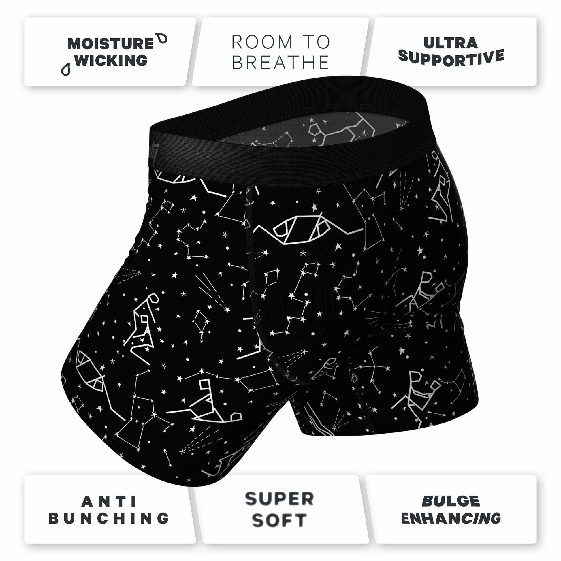 Shinesty Ball Hammock® Pouch Underwear with Fly 3 Pack - The Panty Dropper