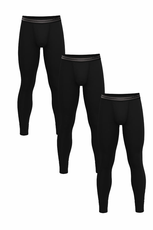 Shinesty Black Long Underwear 3 Pack - The Threat Level Midnight
