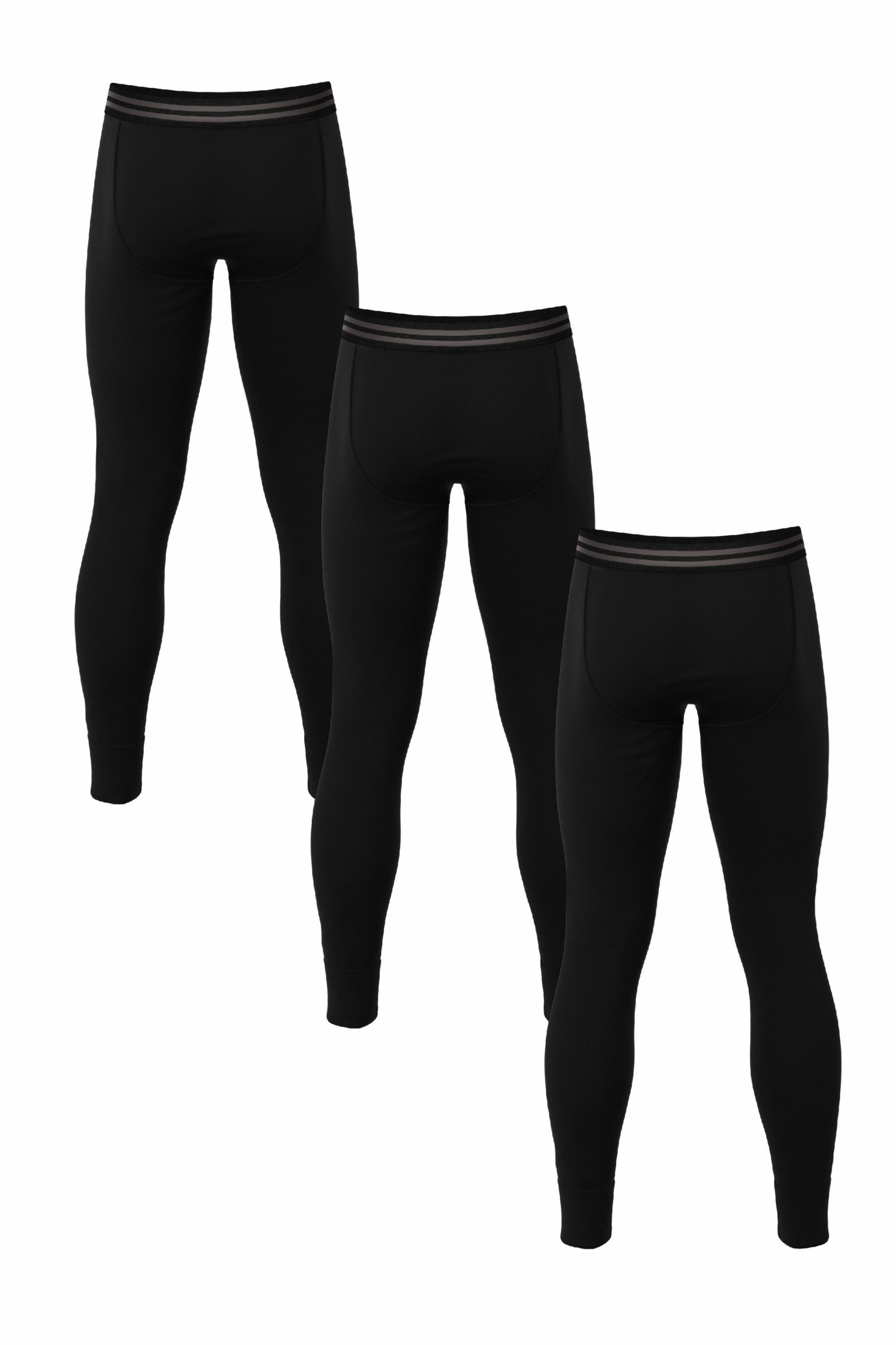 Shinesty Black Long Underwear 3 Pack - The Threat Level Midnight