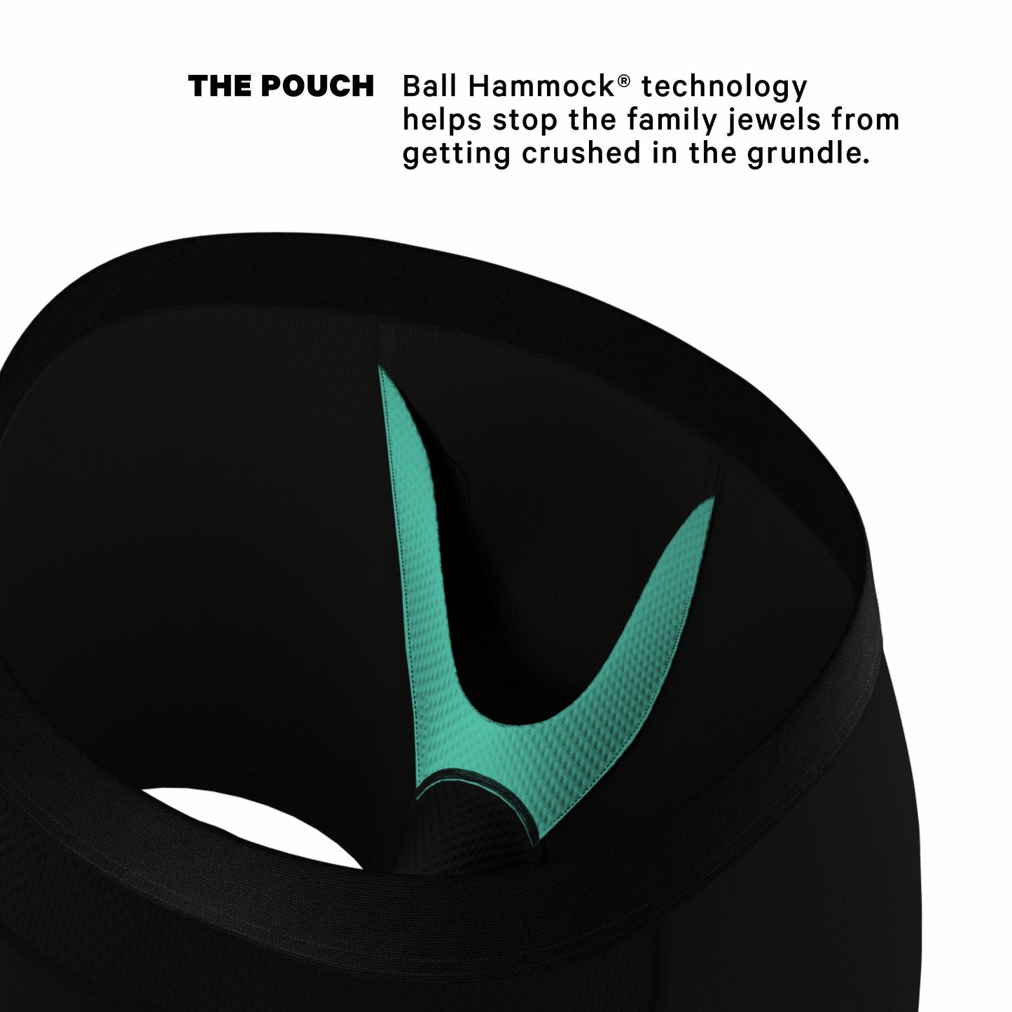 Shinesty All Black Ball Hammock® Pouch Underwear With Fly 5 Pack - The Midnight Rider