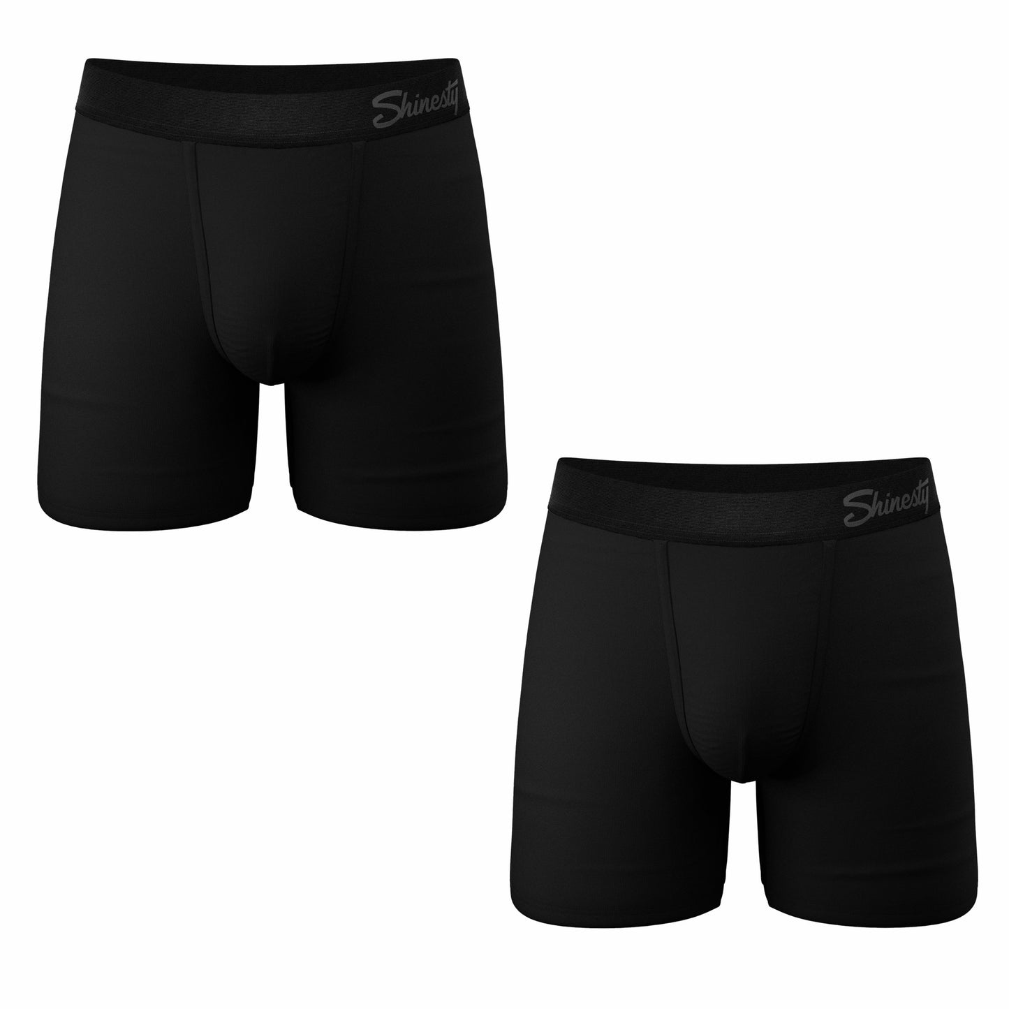 Shinesty All Black Ball Hammock® Pouch Underwear With Fly 5 Pack - The Midnight Rider